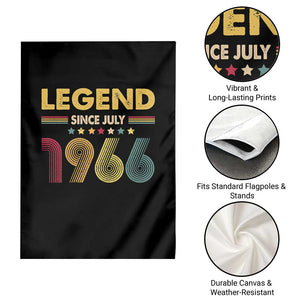 July 60th Birthday Garden Flag Legends Since July 1966 Retro Bday TS11 Print Your Wear