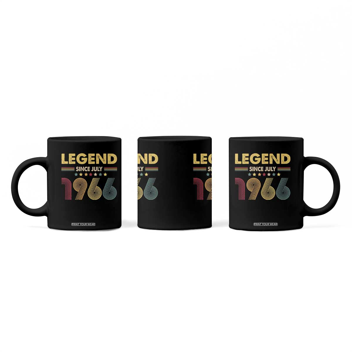 July 60th Birthday Coffee Mug Legends Since July 1966 Retro Bday TS11 Print Your Wear