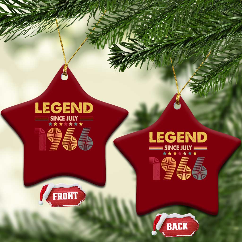 July 60th Birthday Ceramic Ornament Legends Since July 1966 Retro Bday TS11 Print Your Wear