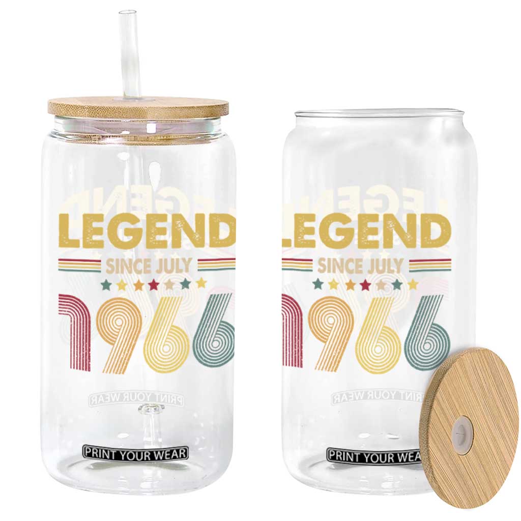 July 60th Birthday Glass Can Legends Since July 1966 Retro Bday TS11 Print Your Wear