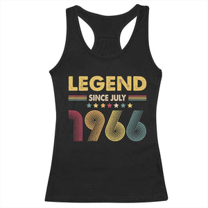 July 60th Birthday Racerback Tank Top Legends Since July 1966 Retro Bday TS11 Black Print Your Wear