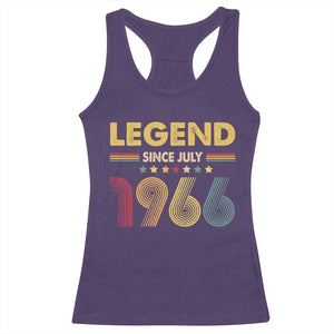 July 60th Birthday Racerback Tank Top Legends Since July 1966 Retro Bday TS11 Purple Print Your Wear