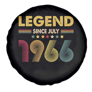July 60th Birthday Spare Tire Cover Legends Since July 1966 Retro Bday TS11 Print Your Wear