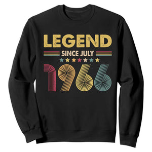 July 60th Birthday Sweatshirt Legends Since July 1966 Retro Bday TS11 Black Print Your Wear