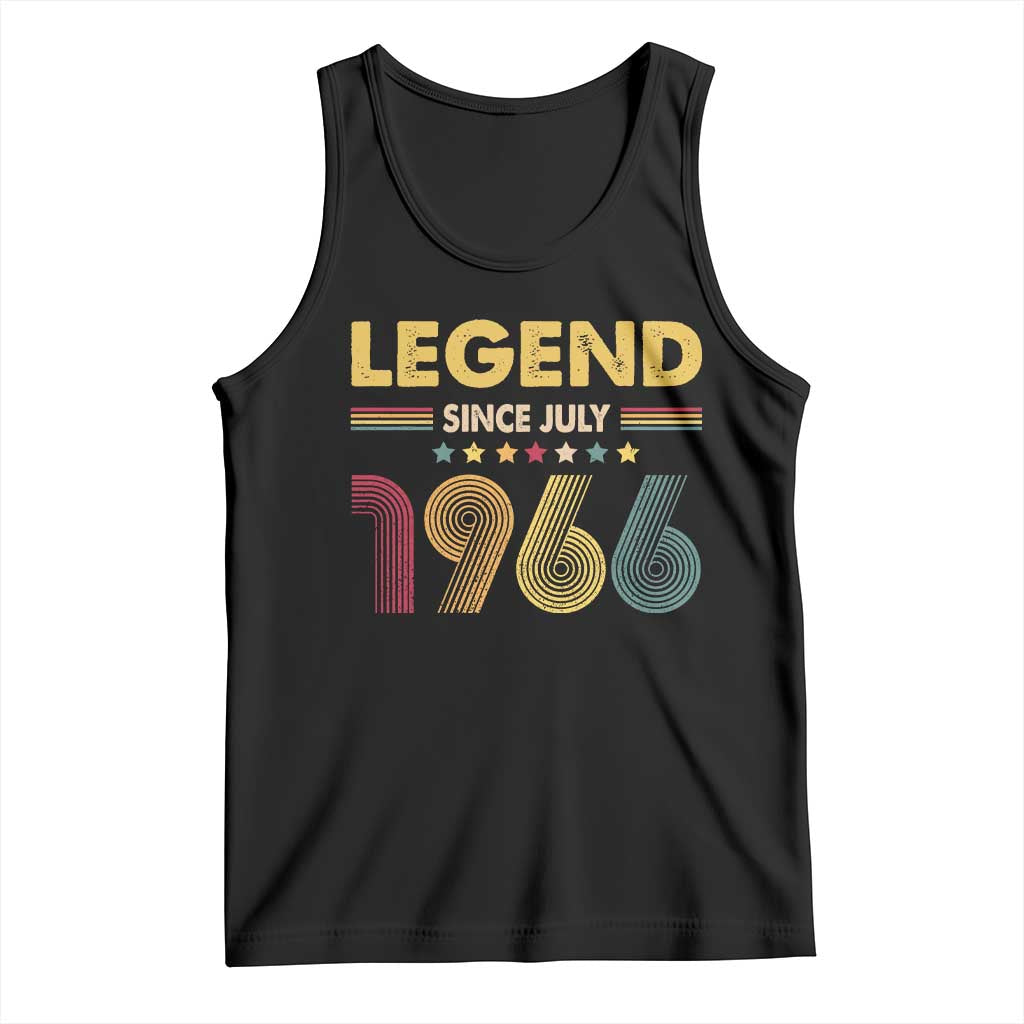 July 60th Birthday Tank Top Legends Since July 1966 Retro Bday TS11 Black Print Your Wear