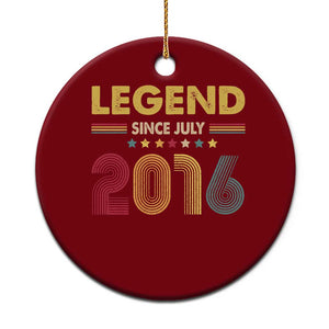 July 10th Birthday Ceramic Ornament Legends Since July 2016 Retro Bday TS11 1pc Red Print Your Wear