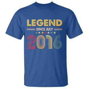 July 10th Birthday T Shirt Legends Since July 2016 Retro Bday TS11 Royal Blue Print Your Wear