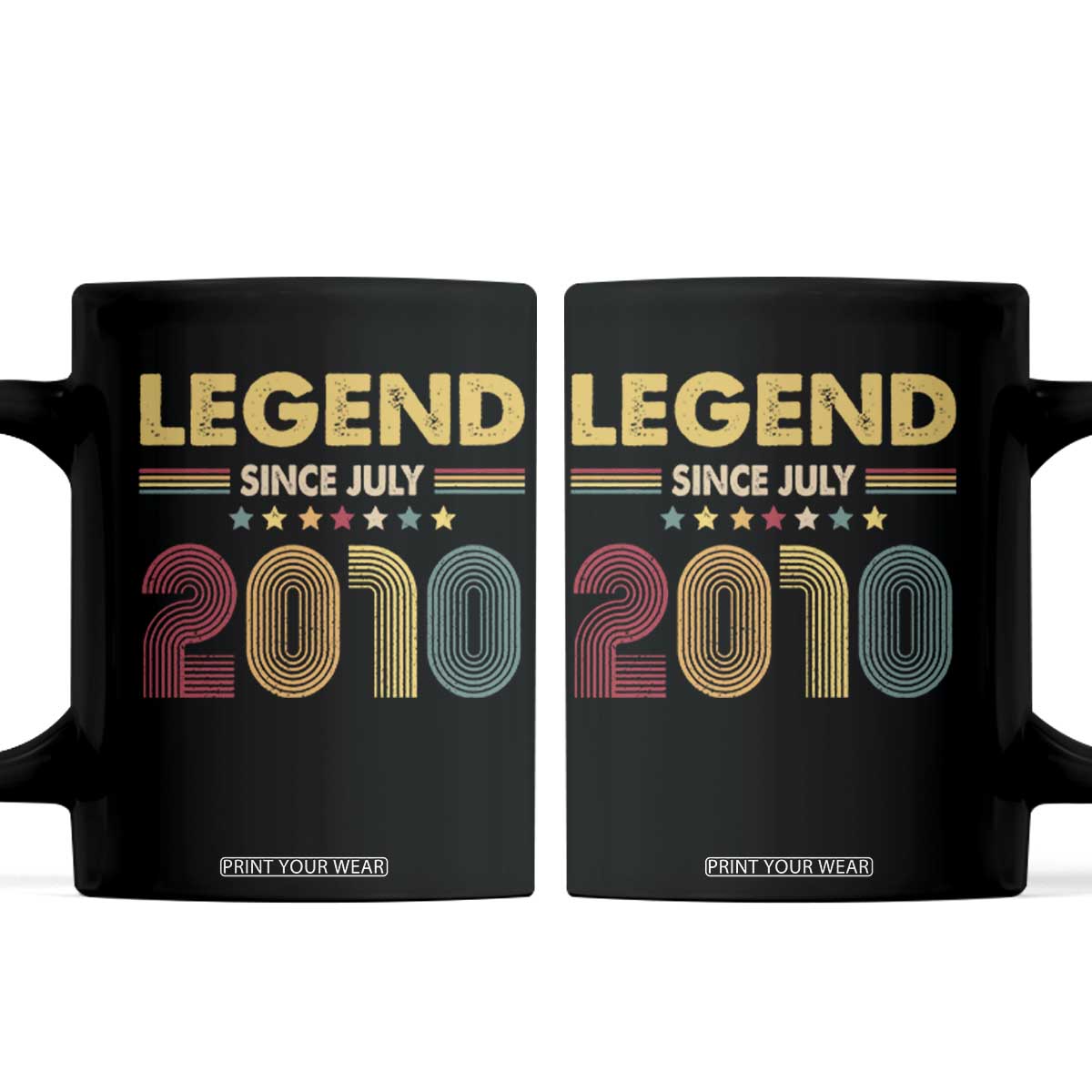 July 16th Birthday Coffee Mug Legends Since July 2010 Retro Bday TS11 Black Print Your Wear