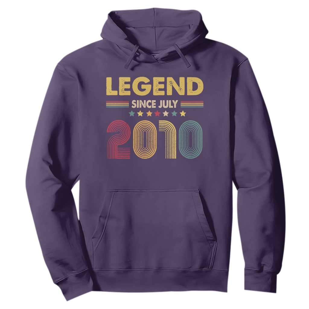 July 16th Birthday Hoodie Legends Since July 2010 Retro Bday TS11 Purple Print Your Wear