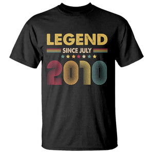 July 16th Birthday T Shirt Legends Since July 2010 Retro Bday TS11 Black Print Your Wear