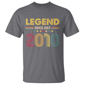 July 16th Birthday T Shirt Legends Since July 2010 Retro Bday TS11 Charcoal Print Your Wear