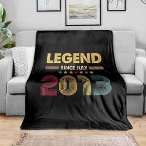 July 13th Birthday Throw Blanket Legends Since July 2013 Retro Bday TS11 Print Your Wear