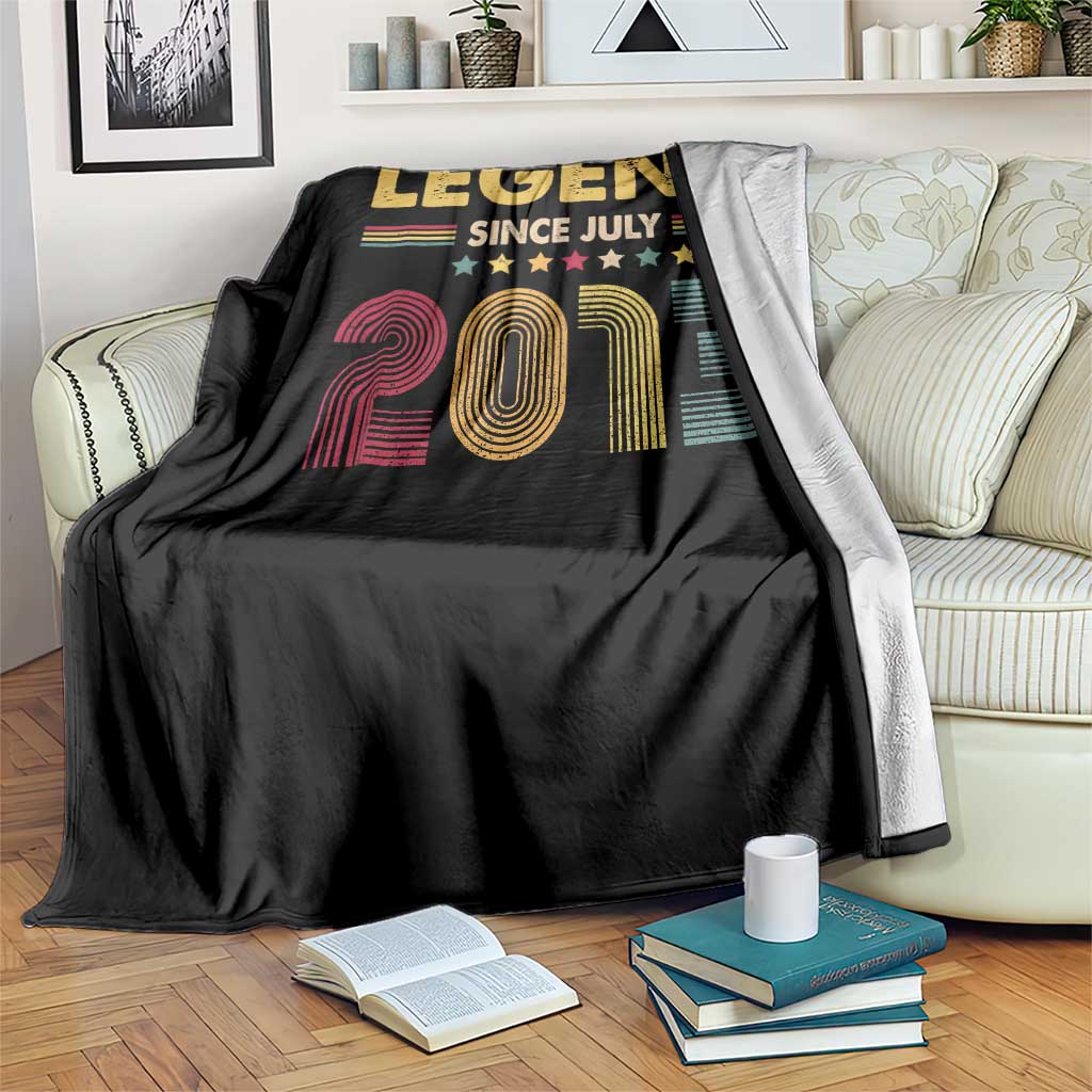 July 13th Birthday Throw Blanket Legends Since July 2013 Retro Bday TS11 Print Your Wear