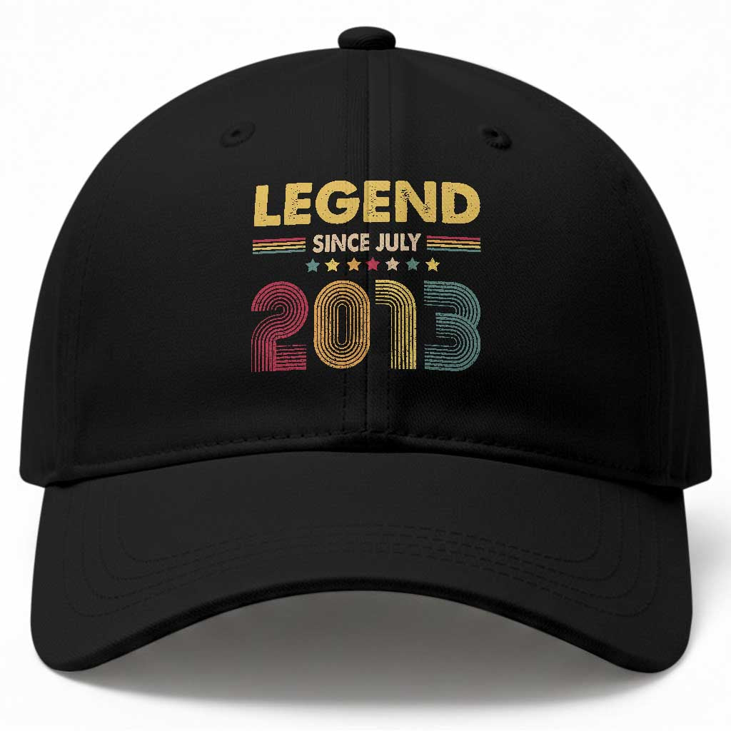 July 13th Birthday Baseball Cap Legends Since July 2013 Retro Bday TS11 Print Your Wear