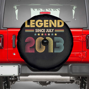 July 13th Birthday Spare Tire Cover Legends Since July 2013 Retro Bday TS11 Black Print Your Wear