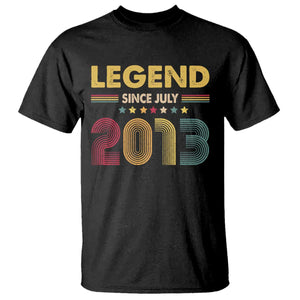 July 13th Birthday T Shirt Legends Since July 2013 Retro Bday TS11 Black Print Your Wear