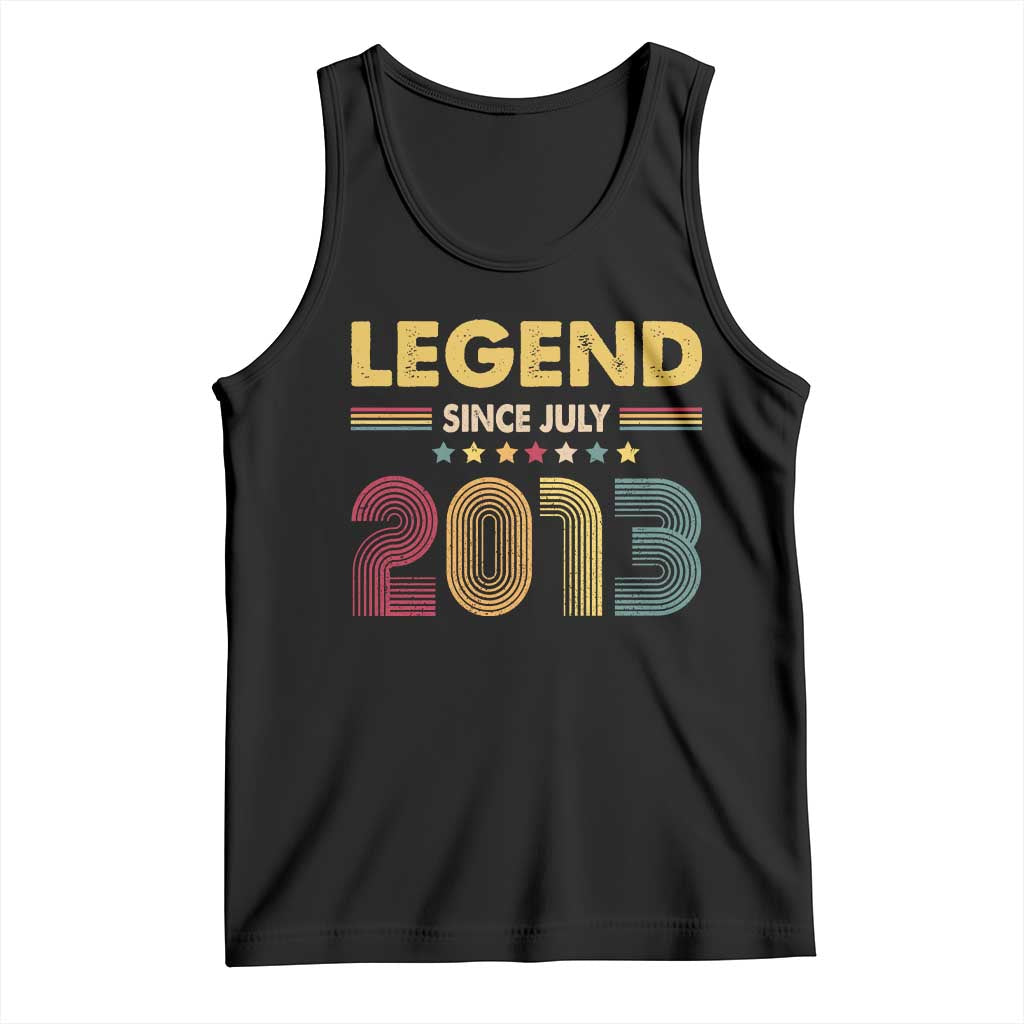 July 13th Birthday Tank Top Legends Since July 2013 Retro Bday TS11 Black Print Your Wear