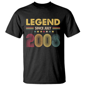 July 18th Birthday T Shirt Legends Since July 2008 Retro Bday TS11 Black Print Your Wear