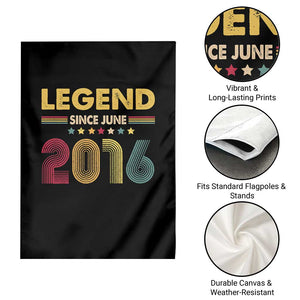 June 10th Birthday Garden Flag Legends Since June 2016 Retro Bday TS11 Print Your Wear