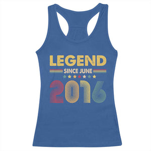 June 10th Birthday Racerback Tank Top Legends Since June 2016 Retro Bday TS11 Royal Blue Print Your Wear