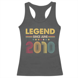 June 16th Birthday Racerback Tank Top Legends Since June 2010 Retro Bday TS11 Dark Heather Print Your Wear