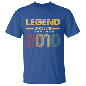 June 16th Birthday T Shirt Legends Since June 2010 Retro Bday TS11 Royal Blue Print Your Wear