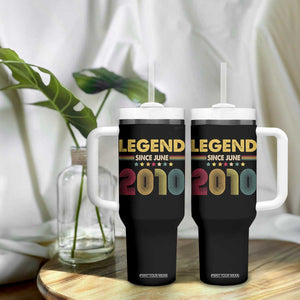 June 16th Birthday Tumbler With Handle Legends Since June 2010 Retro Bday TS11 Print Your Wear