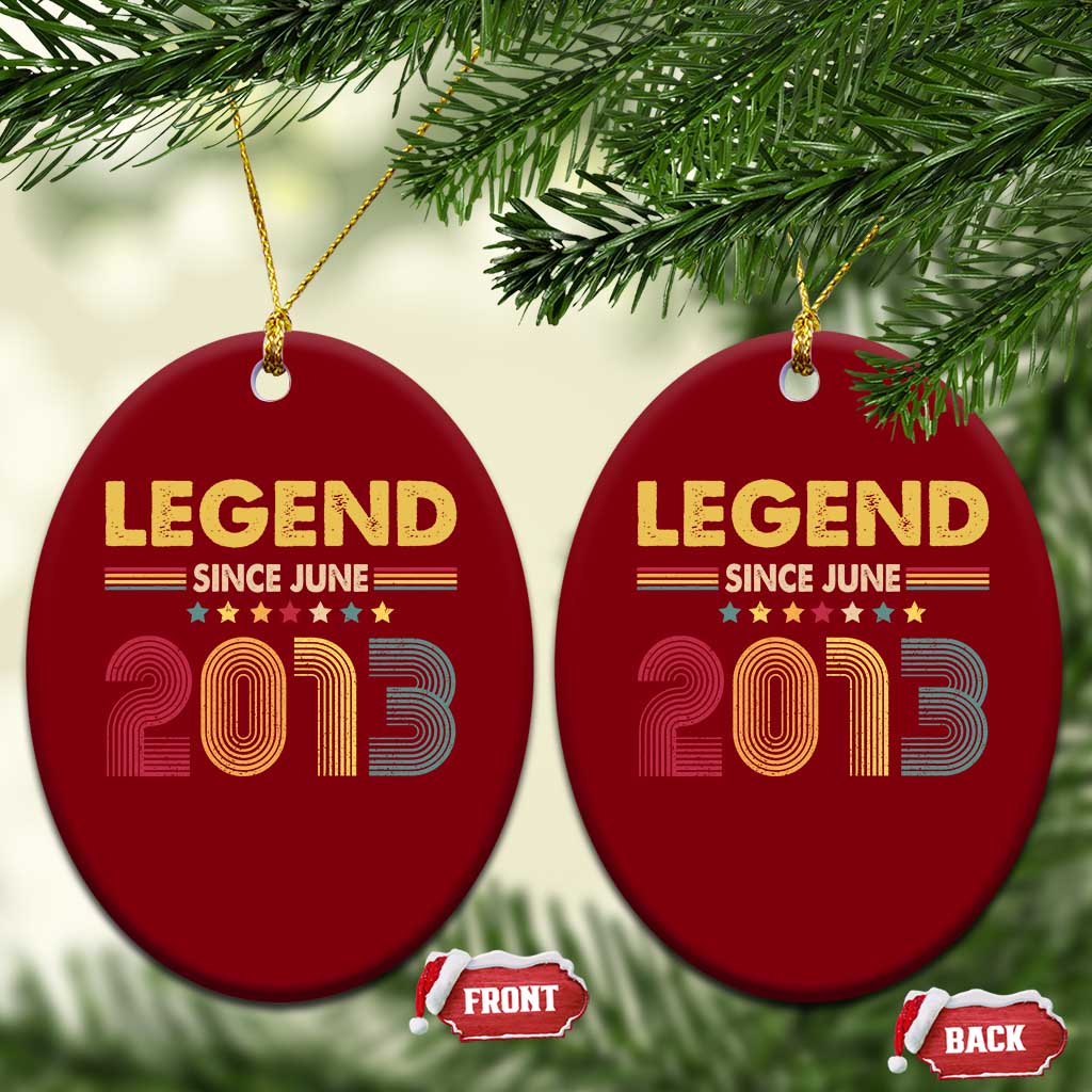 June 13th Birthday Ceramic Ornament Legends Since June 2013 Retro Bday TS11 Print Your Wear