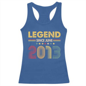 June 13th Birthday Racerback Tank Top Legends Since June 2013 Retro Bday TS11 Royal Blue Print Your Wear