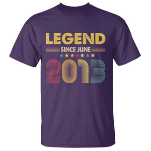 June 13th Birthday T Shirt Legends Since June 2013 Retro Bday TS11 Purple Print Your Wear