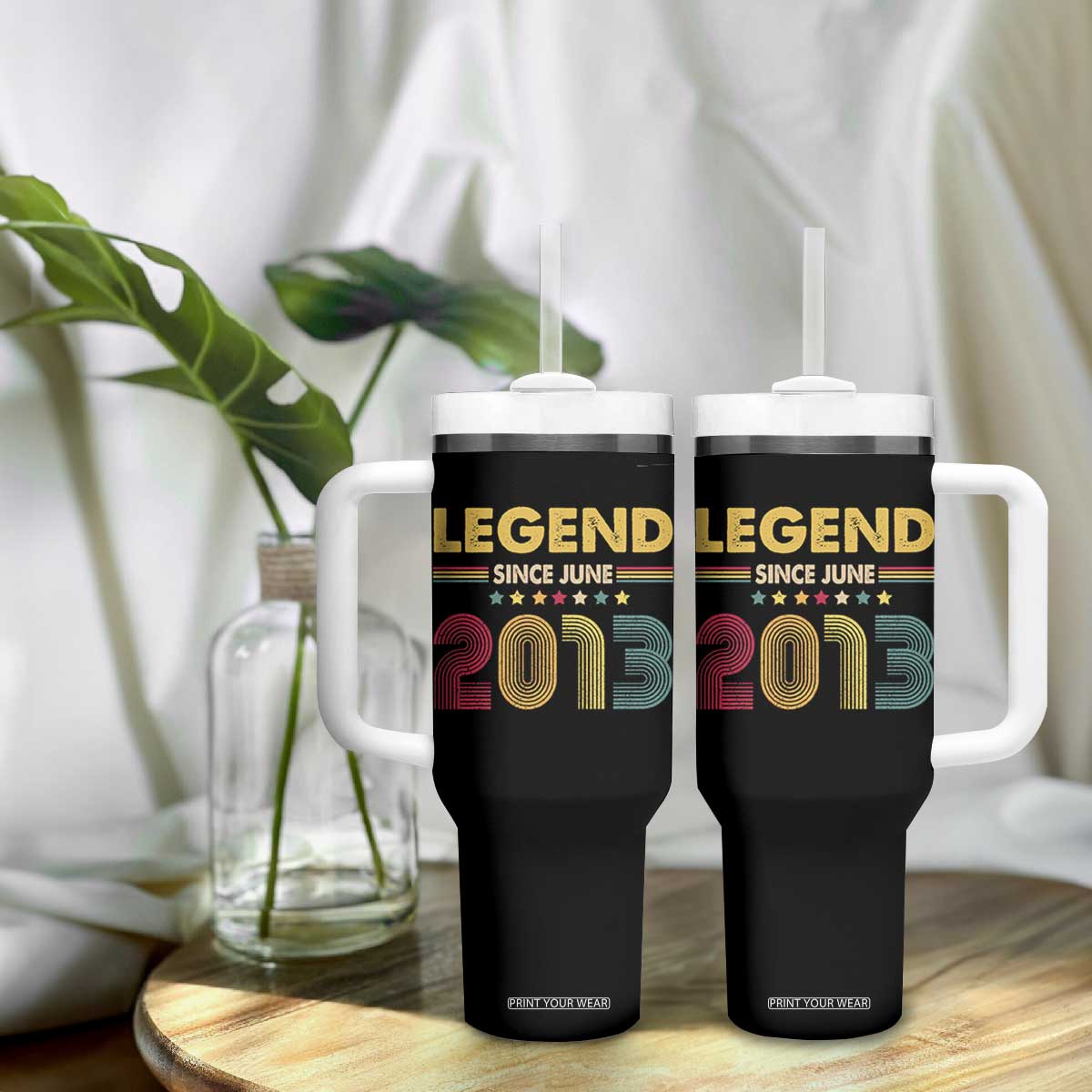 June 13th Birthday Tumbler With Handle Legends Since June 2013 Retro Bday TS11 Print Your Wear