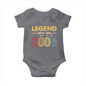 June 18th Birthday Baby Onesie Legends Since June 2008 Retro Bday TS11 Charcoal Print Your Wear