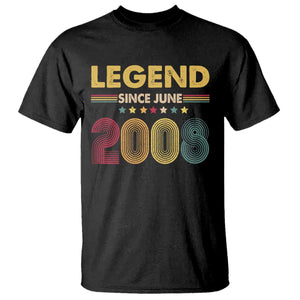 June 18th Birthday T Shirt Legends Since June 2008 Retro Bday TS11 Black Print Your Wear