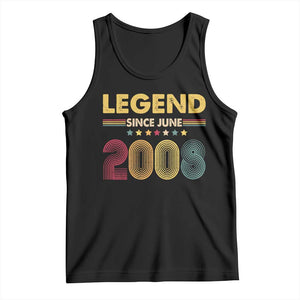 June 18th Birthday Tank Top Legends Since June 2008 Retro Bday TS11 Black Print Your Wear