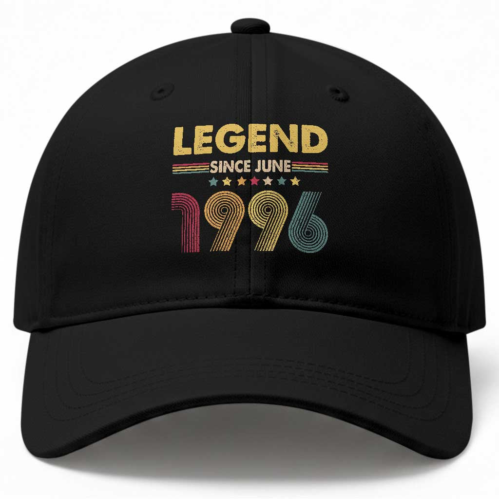 June 30th Birthday Baseball Cap Legends Since June 1996 Retro Bday TS11 Print Your Wear