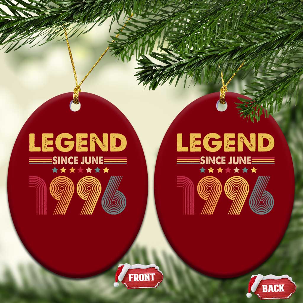 June 30th Birthday Ceramic Ornament Legends Since June 1996 Retro Bday TS11 Print Your Wear