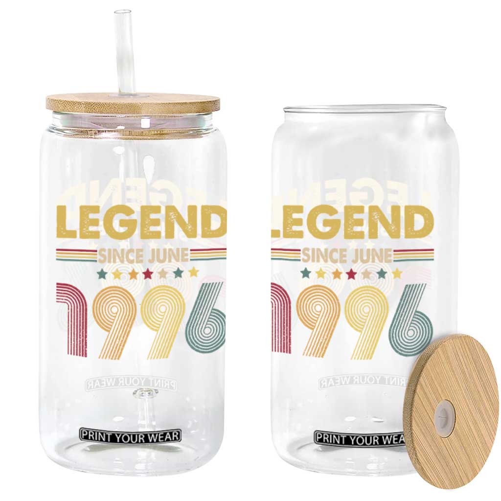 June 30th Birthday Glass Can Legends Since June 1996 Retro Bday TS11 Print Your Wear
