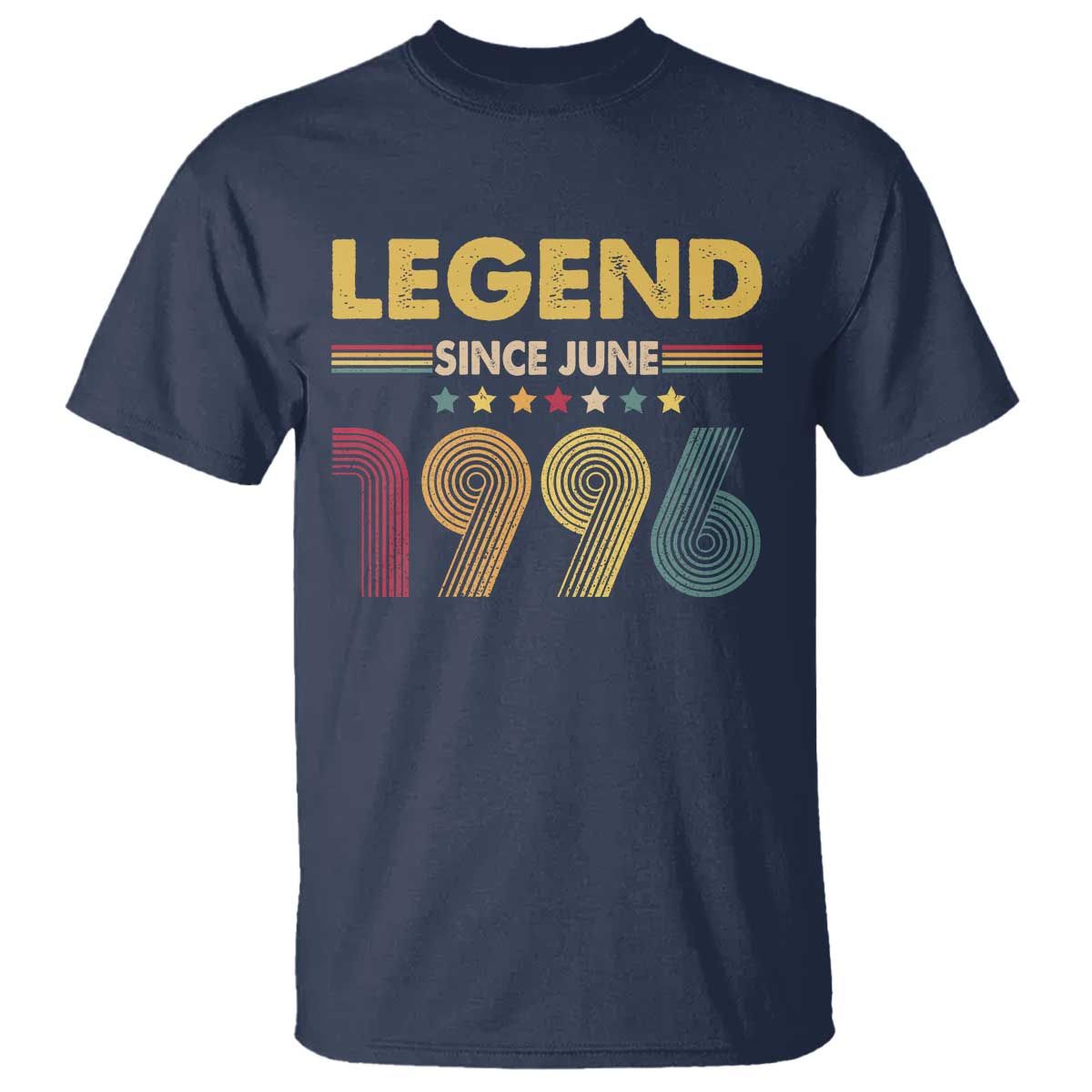 June 30th Birthday T Shirt Legends Since June 1996 Retro Bday TS11 Navy Print Your Wear