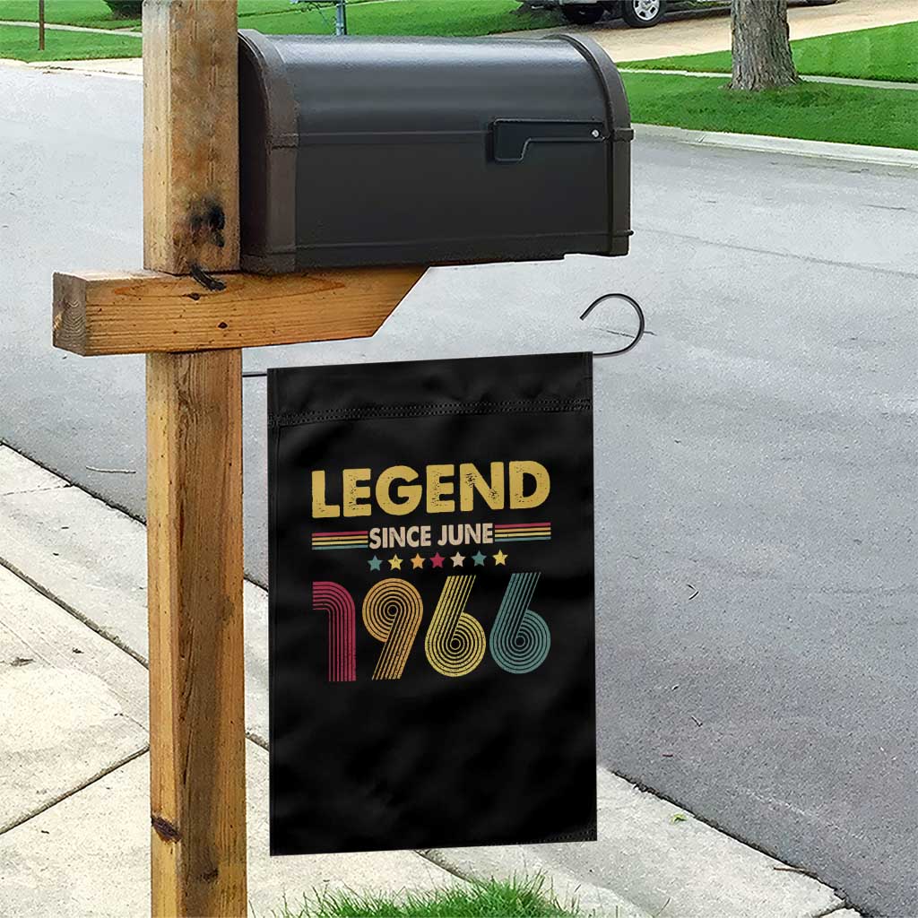 June 60th Birthday Garden Flag Legends Since June 1966 Retro Bday TS11 Print Your Wear