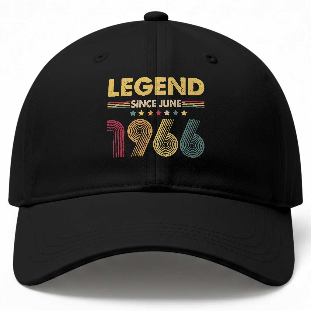 June 60th Birthday Baseball Cap Legends Since June 1966 Retro Bday TS11 Print Your Wear