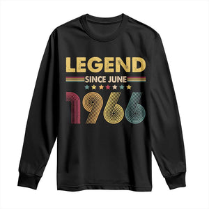 June 60th Birthday Long Sleeve Shirt Legends Since June 1966 Retro Bday TS11 Black Print Your Wear