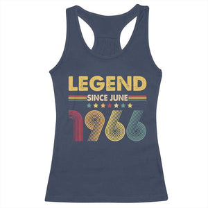 June 60th Birthday Racerback Tank Top Legends Since June 1966 Retro Bday TS11 Navy Print Your Wear