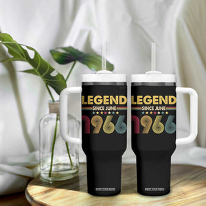 June 60th Birthday Tumbler With Handle Legends Since June 1966 Retro Bday TS11 Print Your Wear