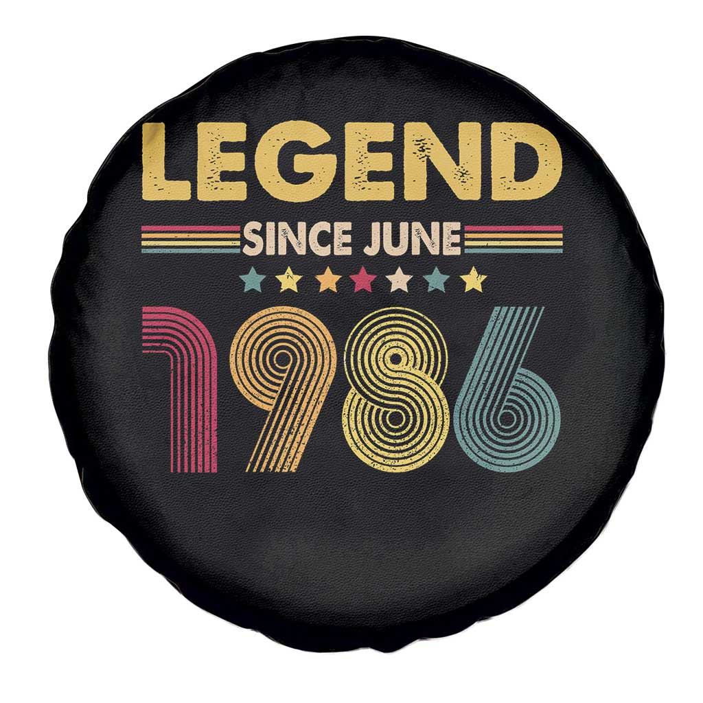 June 40th Birthday Spare Tire Cover Legends Since June 1986 Retro Bday TS11 Print Your Wear