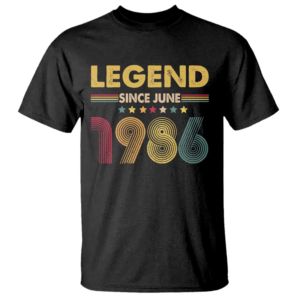 June 40th Birthday T Shirt Legends Since June 1986 Retro Bday TS11 Black Print Your Wear