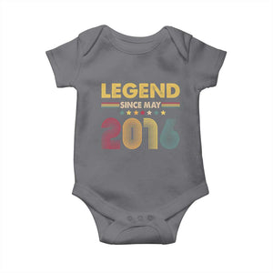 May 10th Birthday Baby Onesie Legends Since May 2016 Retro Bday TS11 Charcoal Print Your Wear