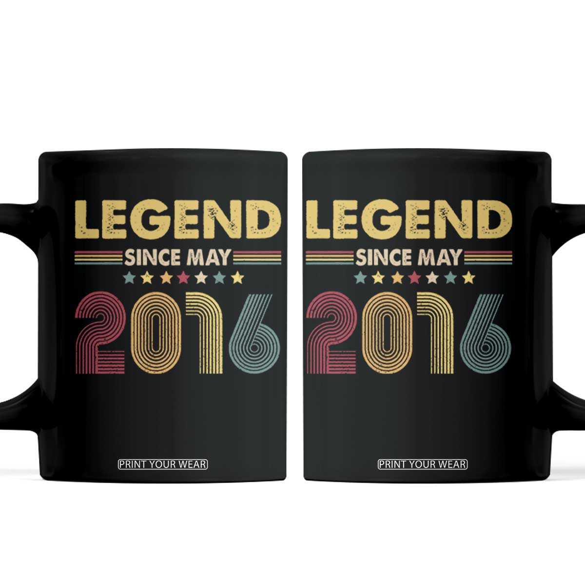 May 10th Birthday Coffee Mug Legends Since May 2016 Retro Bday TS11 Black Print Your Wear