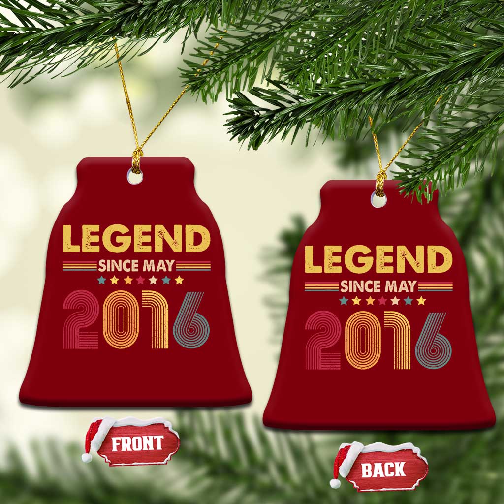 May 10th Birthday Ceramic Ornament Legends Since May 2016 Retro Bday TS11 Print Your Wear