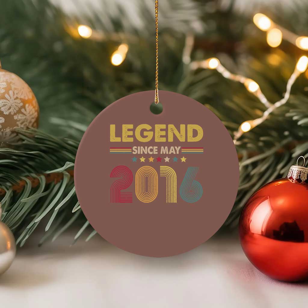May 10th Birthday Ceramic Ornament Legends Since May 2016 Retro Bday TS11 1pc Mocha Print Your Wear