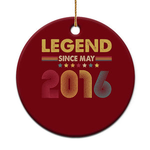 May 10th Birthday Ceramic Ornament Legends Since May 2016 Retro Bday TS11 1pc Red Print Your Wear